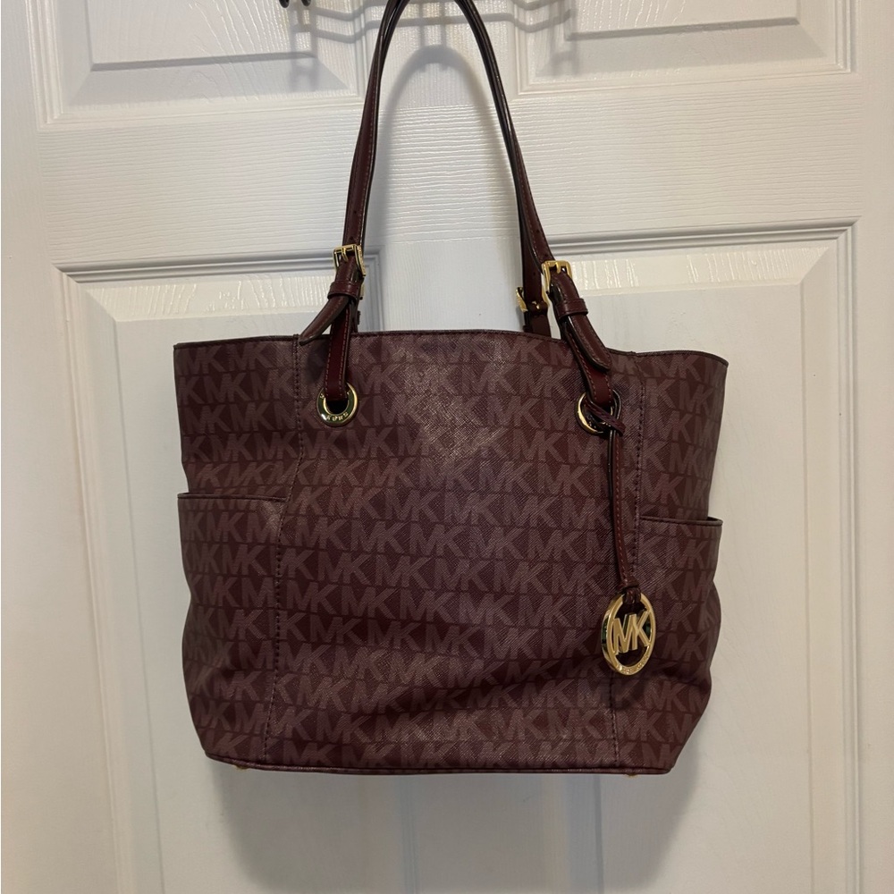 Michael Kors Dark Red Signature Tote